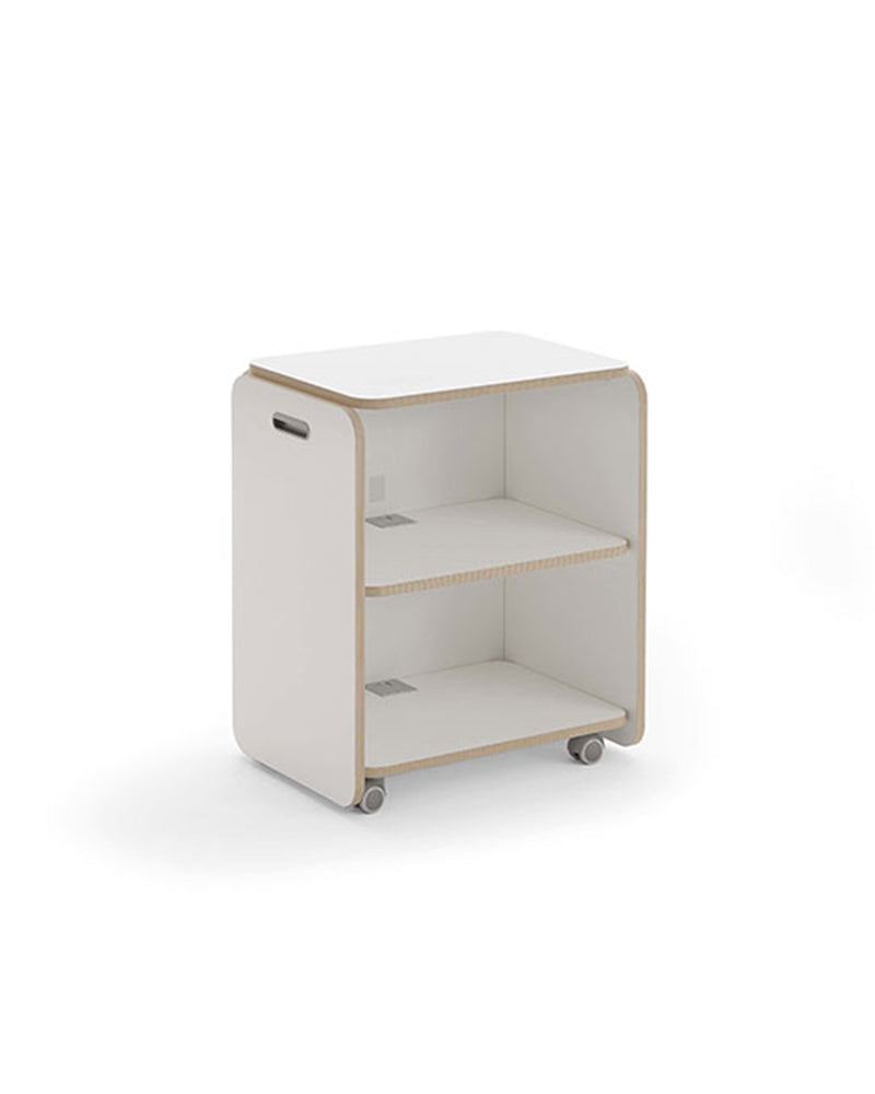 NAT - White trolley - Edge in oak finish