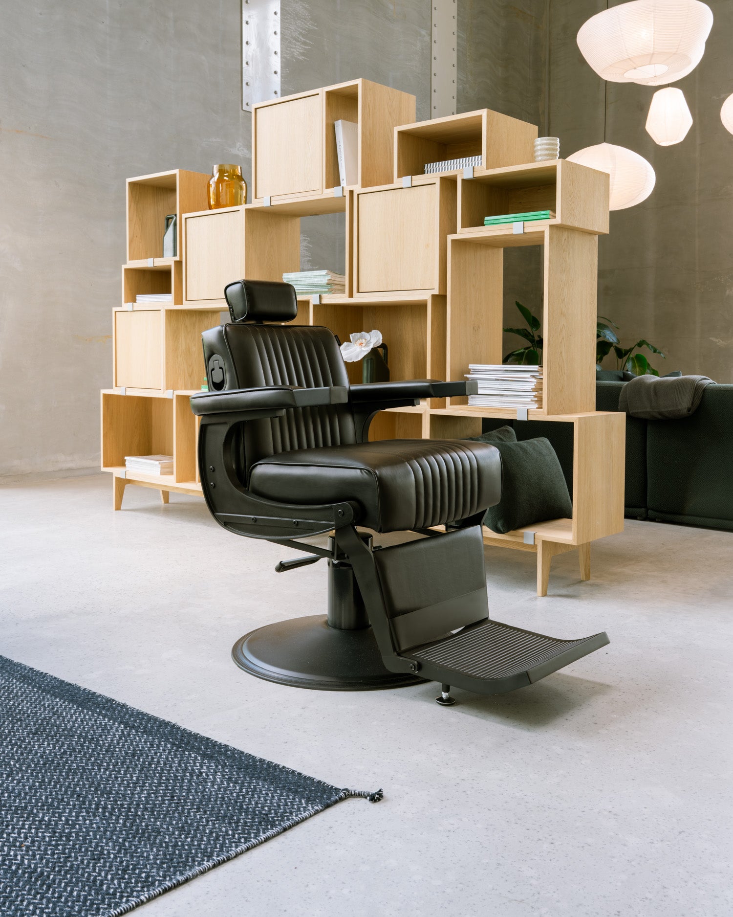 Bat man - Sort Barberstol - Matsort ramme