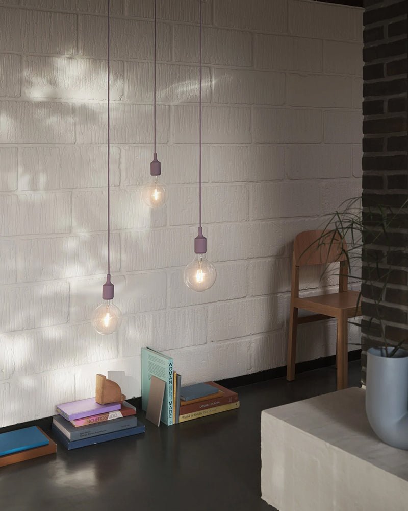 E27 LED - Mørkeblå taklampe