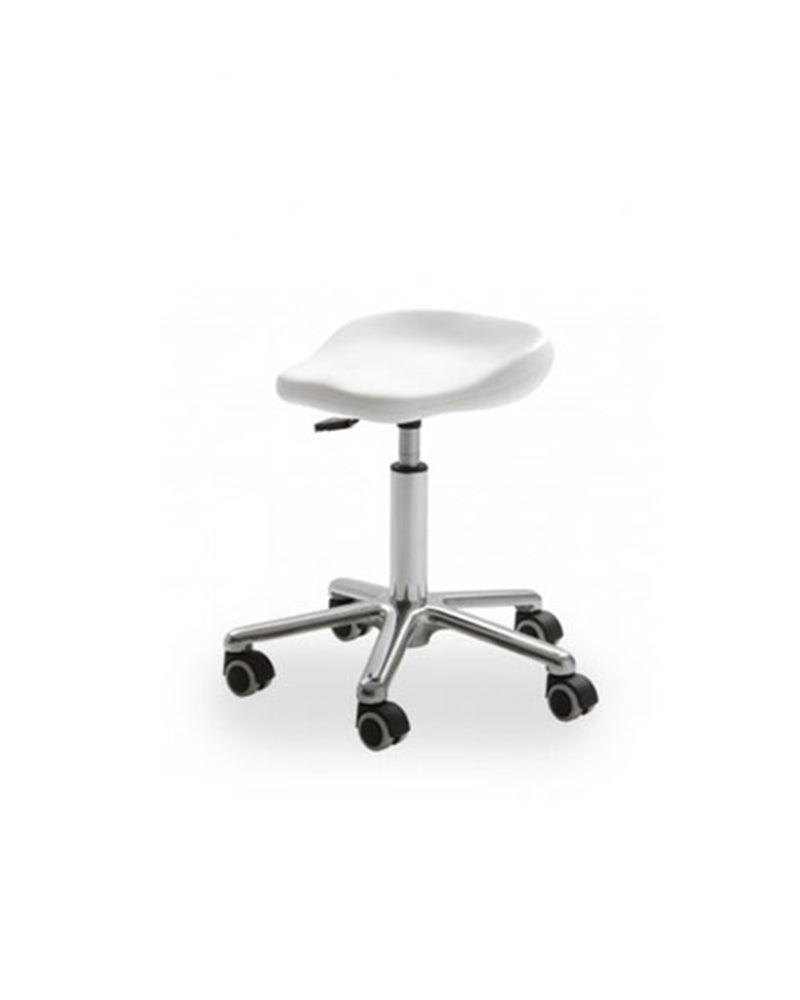 Easy - White treatment chair - Chrome cross foot