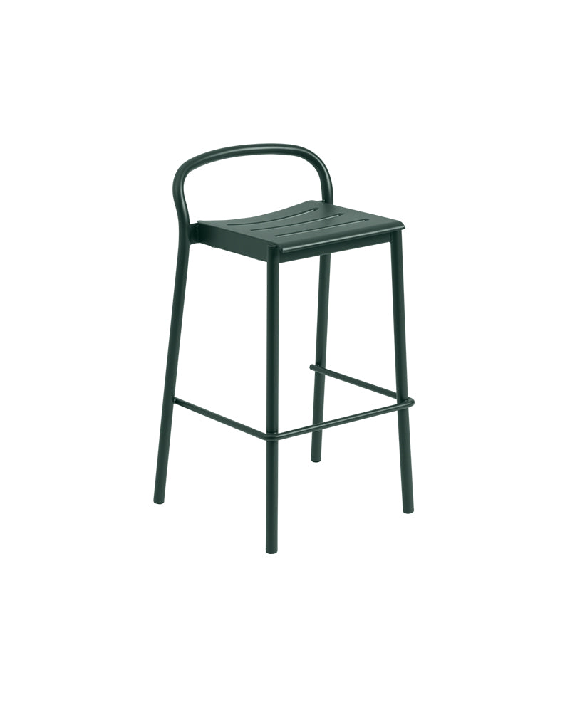 Linear - Dark green bar stool