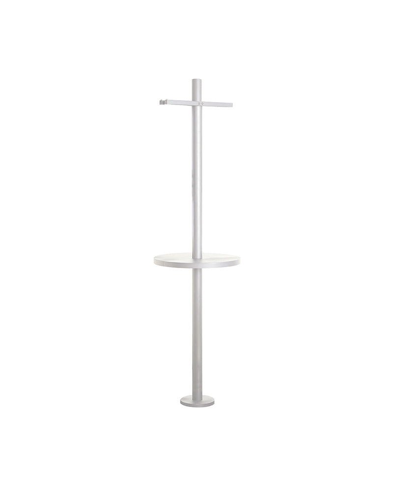 Pole joiner - White styling unit with shelf and footrests