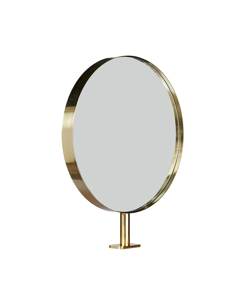 Halo - Brass hairdressing mirror - Double-sided - ø80