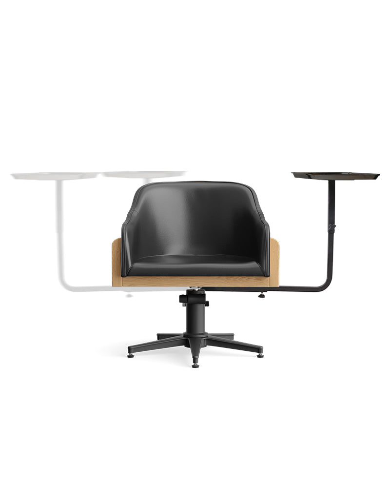 BossCaddi - Black color tray for styling chair