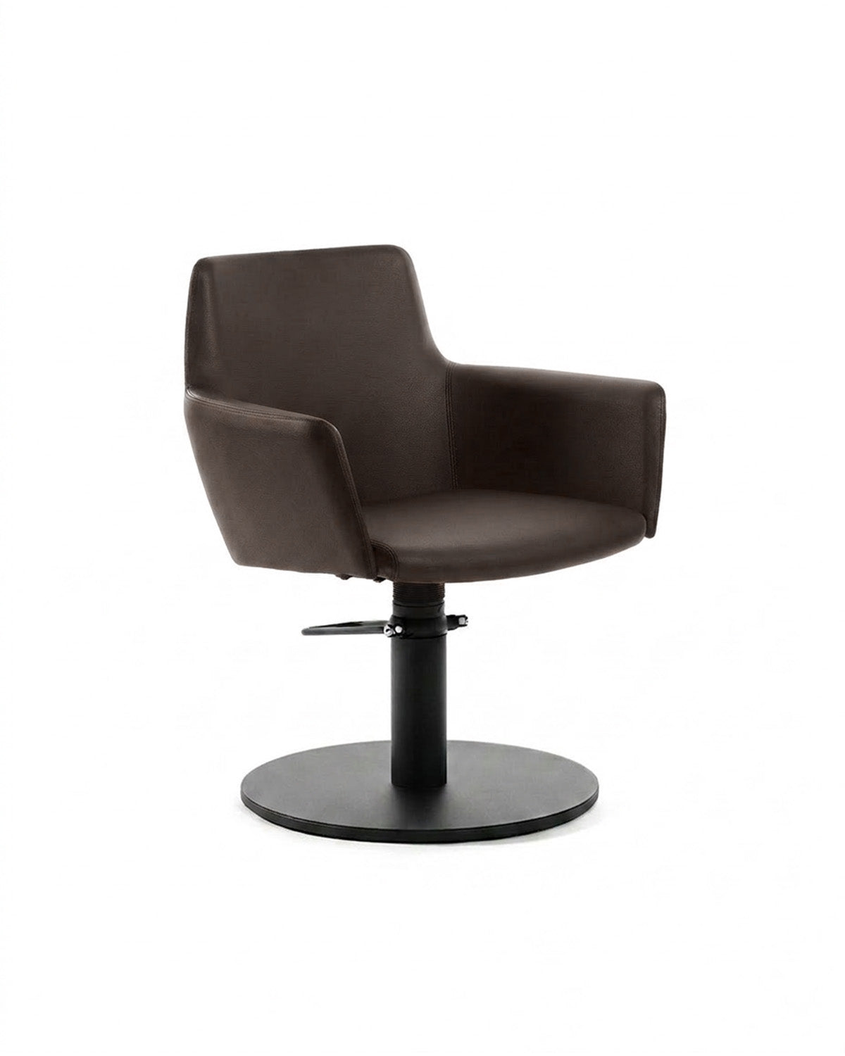 Greiner 38 - Brun stylingstol med sort rund base
