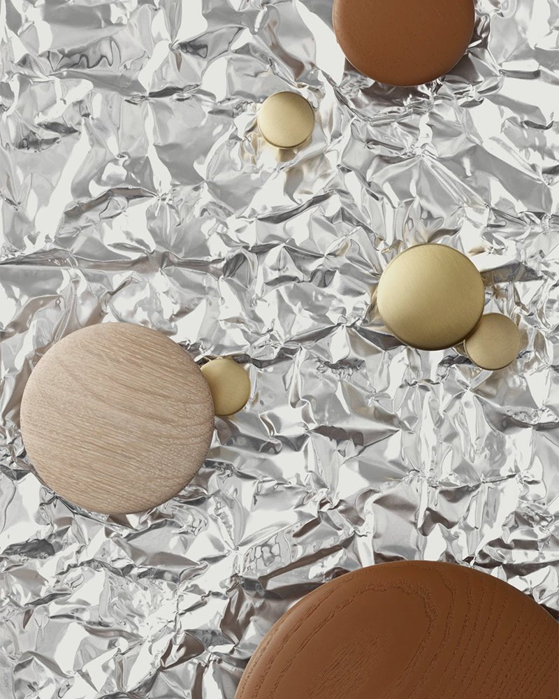 Dots - Hook in brass - 5 pcs.