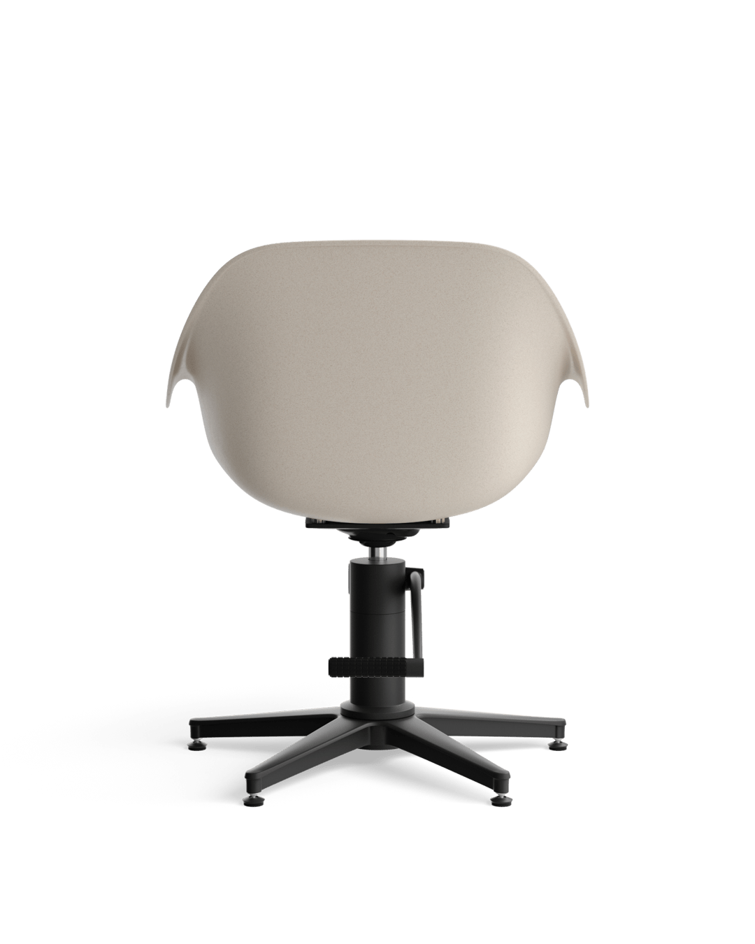 Eco - Beige hairdressing chair - Black cross foot