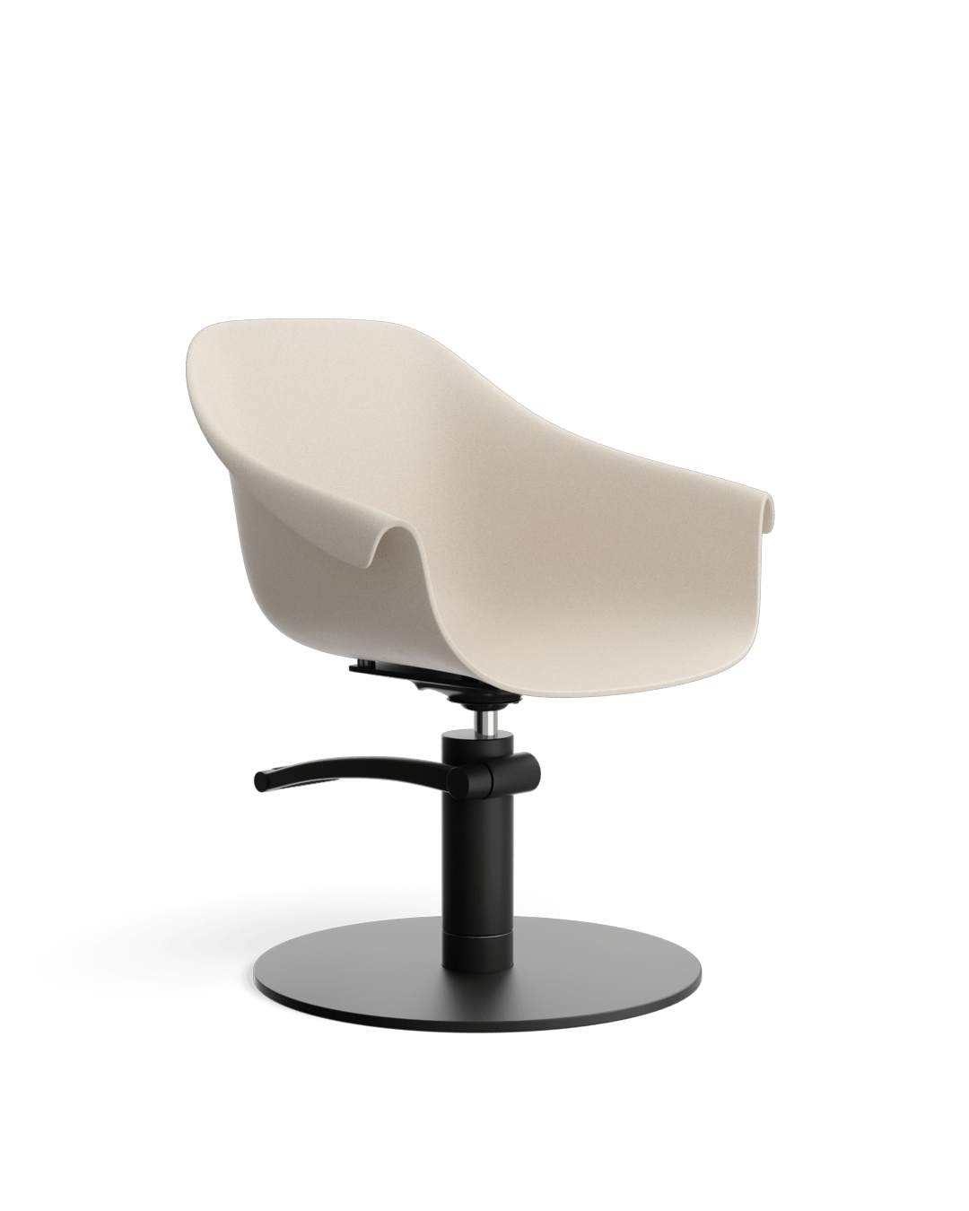 Eco - Beige hairdresser's chair - Black plate base
